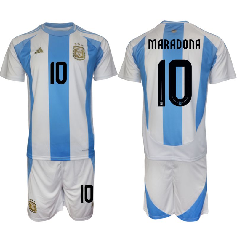 Men 2024-2025 Season Argentina home white 10 Soccer Jerseys